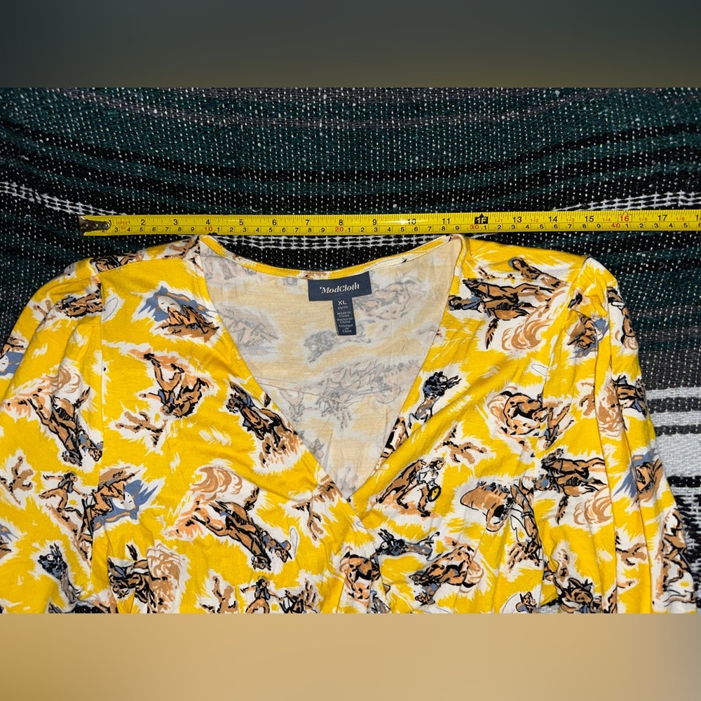 ModCloth Yellow Floral Midi Dress - Picture 3 of 7